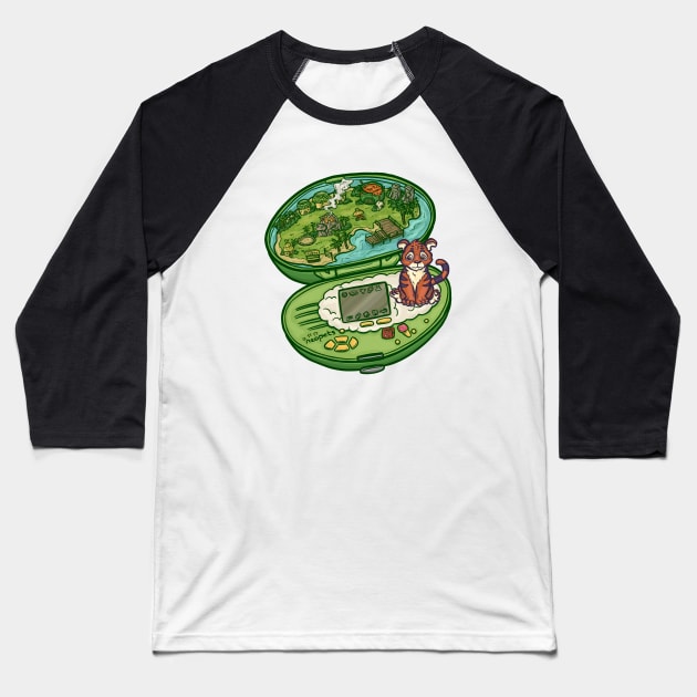 Mystery Island Kougra Pocket Neopet Baseball T-Shirt by Jewelia